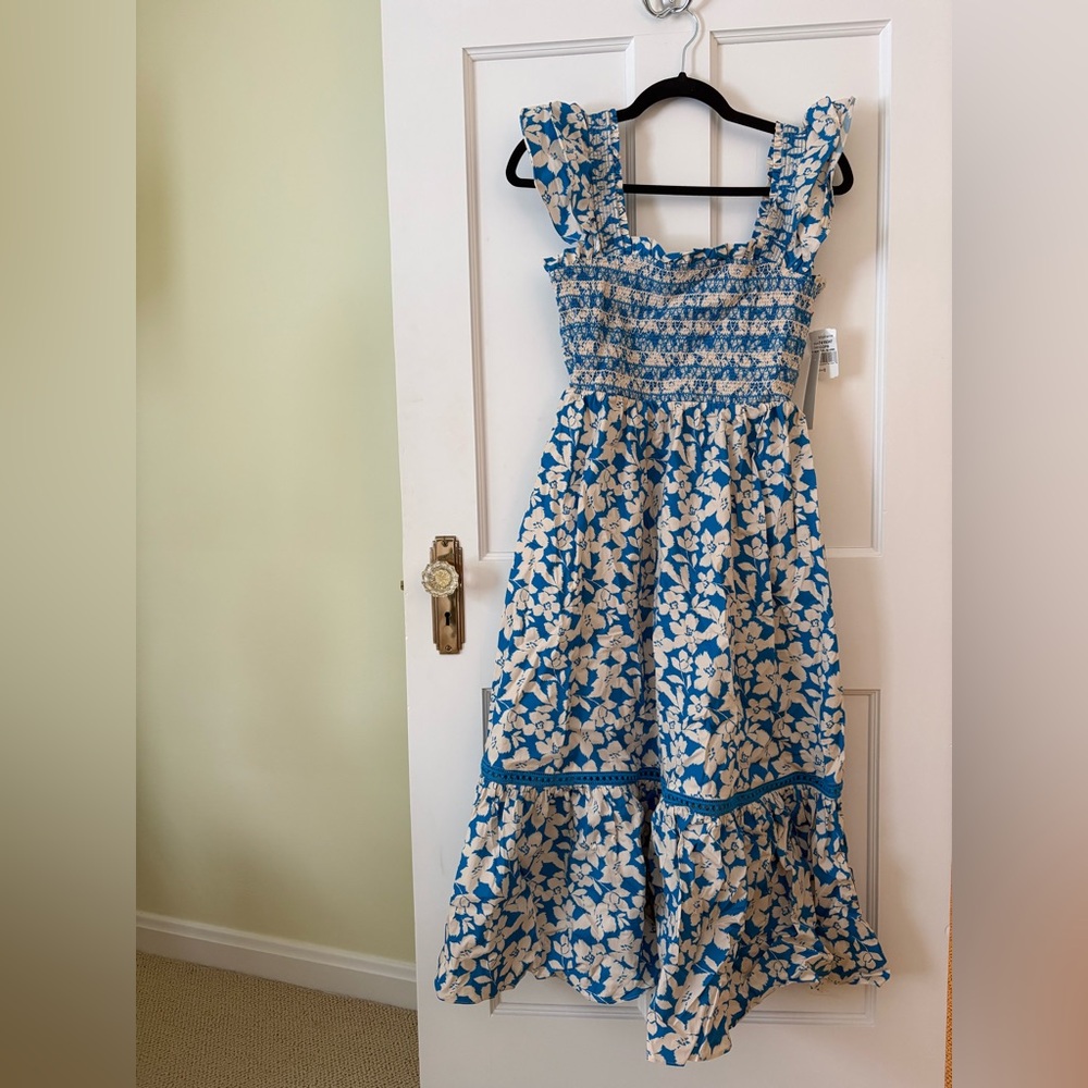 Brand New Shoshanna Cobalt and Blush Dress